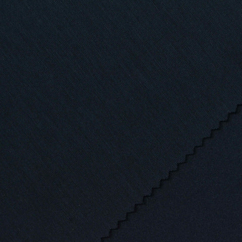 Polyester Modal Stretch Scuba Knit Fabric, 300 gsm, 160 cm — Navy