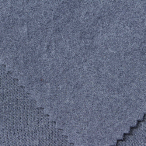 Heathered Blue-Grey Marl French Terry, Cotton-Poly