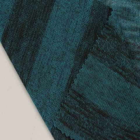 Teal Marl Jersey Knit, Viscose-Poly, 140 gsm