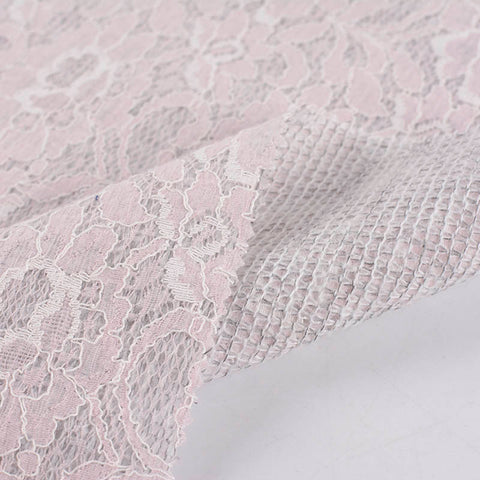 Pink Floral Lace, Nylon, 249 gsm