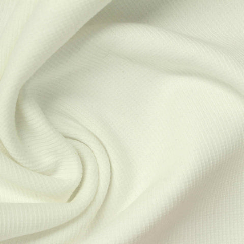 Cotton Stretch Rib Knit Fabric, 350 gsm, 120 cm — Beige