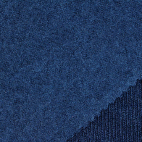 Cotton Polyester French Terry Fabric, 230 gsm, 158 cm — Navy