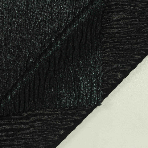 Jacquard 100% Polyester Interlock Knit Fabric, 120 gsm, 150 cm — Black