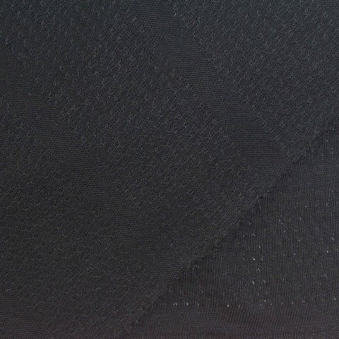 Black Textured Jersey Knit, Cotton