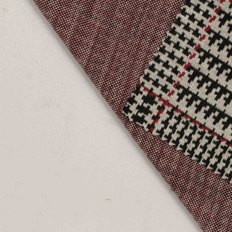 Black Houndstooth Knit, Polyester, 280 gsm, 150 cm
