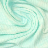 Printed Viscose Stretch Rib Knit Fabric, 220 gsm — Blue — photo 2