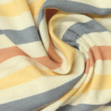 Cream Horizontal-Stripe Jersey Knit, Poly-Viscose — photo 2