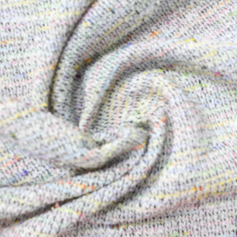 Light Grey Marl French Terry, Poly-Cotton, 225 gsm
