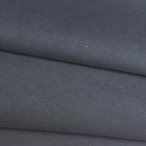 Polyester Cotton Stretch Fleece Fabric, 340 gsm, 188 cm — Navy
