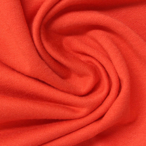 Polyester Viscose Stretch French Terry Fabric, 210 gsm, 160 cm — Orange