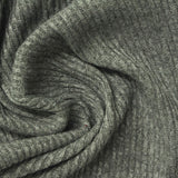 Heather Grey Marl Rib Knit, Poly-Viscose — photo 2