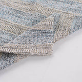 Marled Blue Horizontal-Stripe Chunky Knit, Poly-Viscose — photo 2
