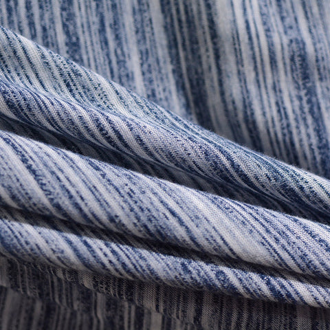Blue Marl Jersey Knit, Cotton-Poly, 140 gsm