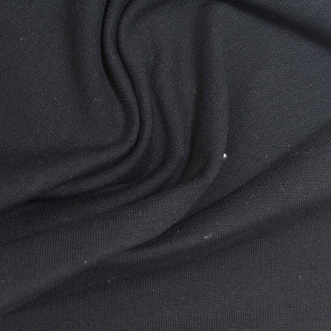 Cotton Stretch French Terry Fabric, 320 gsm, 160 cm — Navy