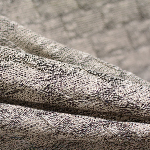 Grey Marl Jacquard, Cotton-Poly