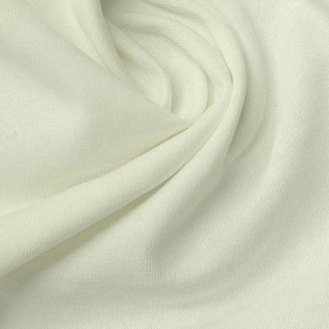 100% Cotton Jersey Knit Fabric, 250 gsm, 180 cm — White