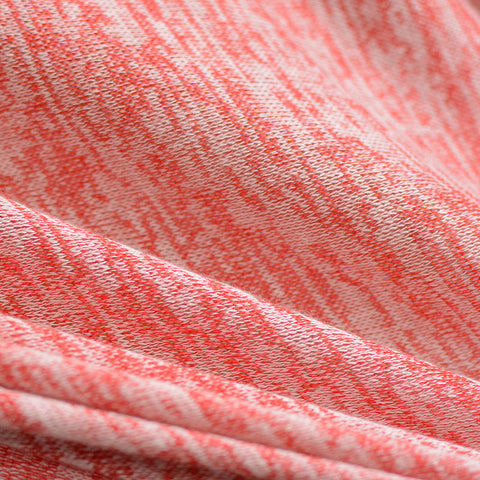 Yarn-Dyed Polyester Viscose Stretch Chunky Knit Fabric, 135 gsm, 170 cm — Red, ref EF-5134