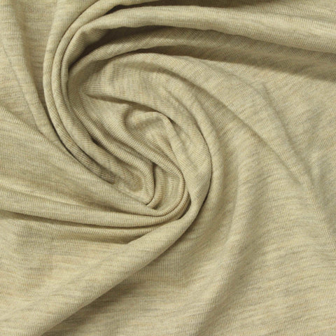 Light Beige Marl Jersey Knit, 175 gsm
