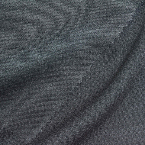 Dark Grey Heathered-Marl Warp Knit, Polyester, 210 gsm