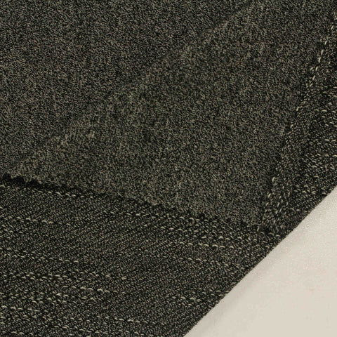 Dark Grey Marl French Terry, Poly-Viscose, 275 gsm
