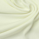 Polyester Stretch Rib Knit Fabric, 260 gsm, 150 cm — White — photo 2