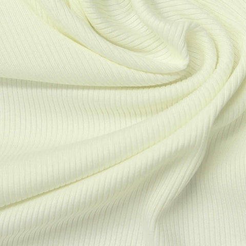 Off-White Ribbed Rib Knit, Polyester