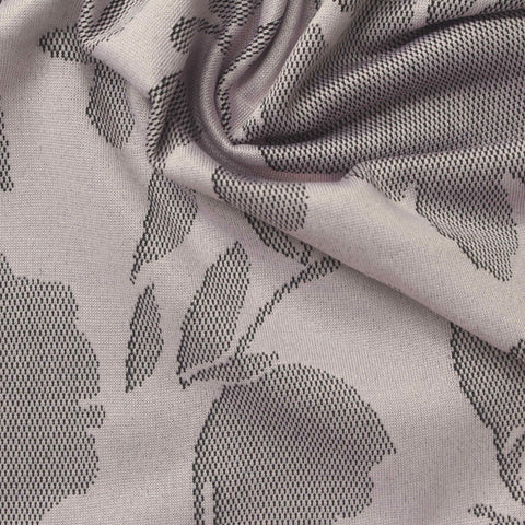Dark Grey Birds Jersey Knit, Polyester