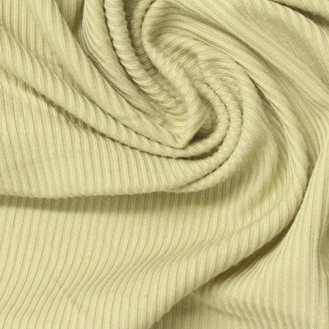 Polyester Stretch Rib Knit Fabric, 170 gsm, 180 cm — Khaki