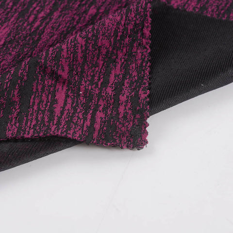 Dark Purple Textured Interlock Knit, Polyester