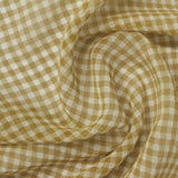 Beige Gingham Woven, Polyester — photo 2