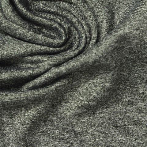 Grey Marl Milk Silk Knit, Polyester, 267 gsm