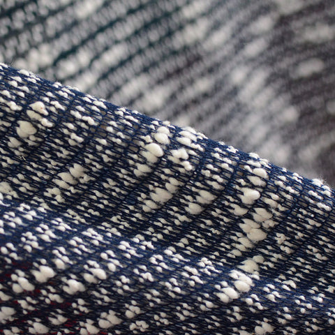 Navy Marl Chunky Knit, Poly-Cotton, 256 gsm