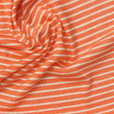 Orange Horizontal-Stripe Jersey Knit, Viscose — photo 2