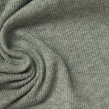 Heathered Grey-Green Marl Rib Knit, Cotton-Modal — photo 2
