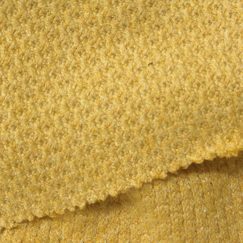 Jacquard Viscose Polyester Blend Chunky Knit Fabric, 350 gsm, 112 cm — Yellow