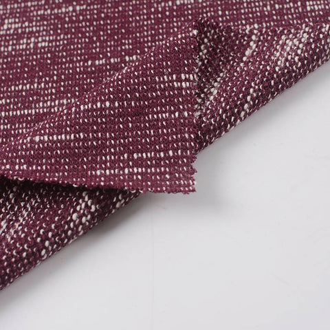 Dark Purple Fine-Marl French Terry, Poly-Cotton
