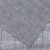 Navy Plaid Jacquard, Poly-Viscose — photo 2