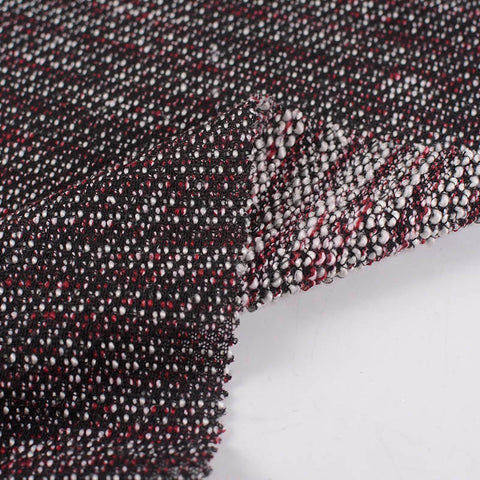 Red Marl Chunky Knit, Polyester, 317 gsm