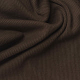 Polyester Cotton Stretch Rib Knit Fabric, 277 gsm, 135 cm — Brown — photo 2