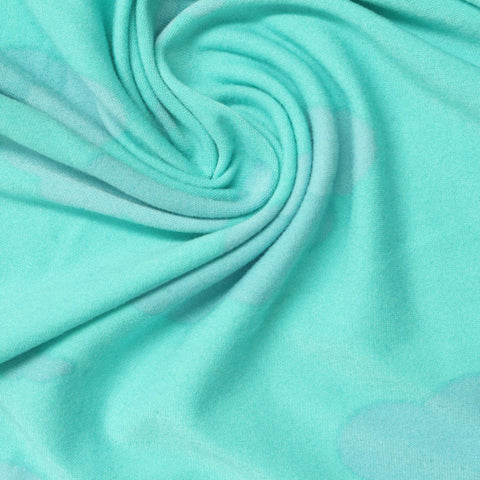 Light Blue Clouds Milk Silk Knit, Polyester
