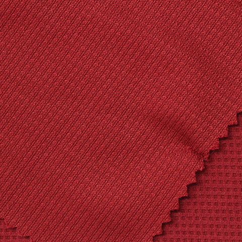 100% Polyester Waffle Knit Fabric, 185 gsm, 190 cm — Red