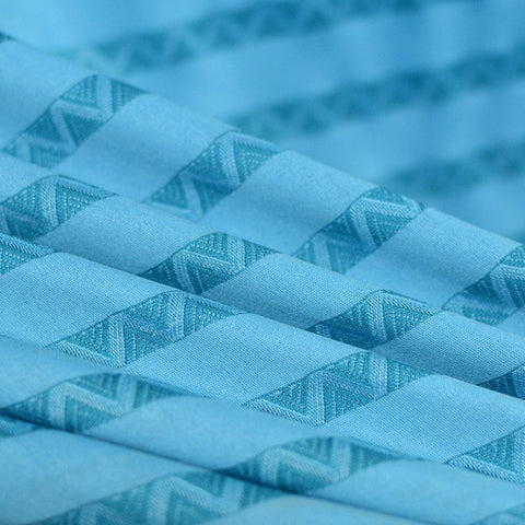Blue Zigzag Jacquard, Polyester, 125 gsm