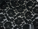 Black Floral Lace, Cotton-Nylon — photo 2