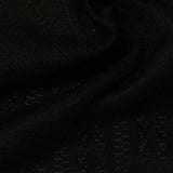 Jacquard 100% Polyester Knit Fabric, 250 gsm, 180 cm — Black — photo 2