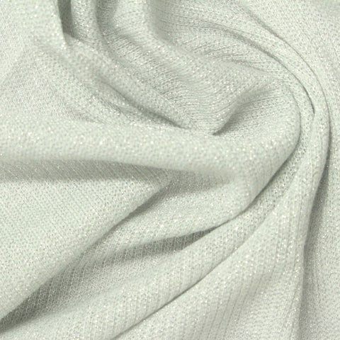 Light Off-White Marl Rib Knit, Polyester