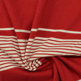 Striped Cotton Modal Jersey Knit Fabric, 160 gsm, 160 cm — Red — photo 2