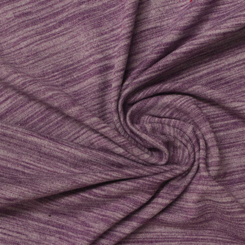 Purple Marl Milk Silk Knit, Polyester, 150 gsm