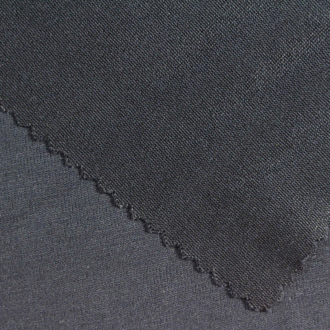 Dark Grey Marl Interlock Knit, Viscose-Nylon, 290 gsm
