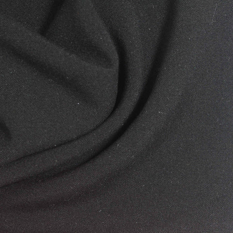 Polyester Viscose Stretch Woven Fabric, 240 gsm, 150 cm — Black, ref EF-269236