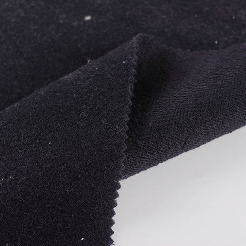 Polyester Cotton Interlock Knit Fabric, 317 gsm — Black